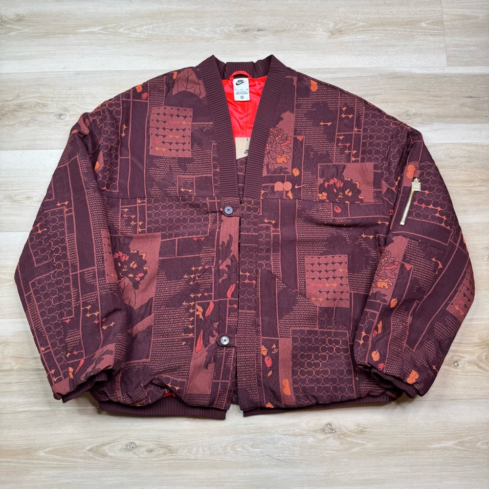 Nike Naomi Osaka Jacquard Jacket -Burgundy- FV7795-652 Women Small, Medium, XXL